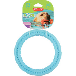 zolux Jouet anneau ø 17 cm x 3 cm bleu Moos TPR flottant pour chien Jouet pour chien