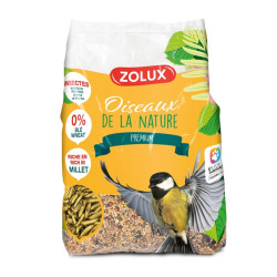 zolux Graines Mélange millet et insectes 2 kg pour oiseaux jardin Nourriture graine