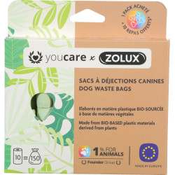 zolux Dog poop bag, 10 rolls of 15 bags. Collection of excrement