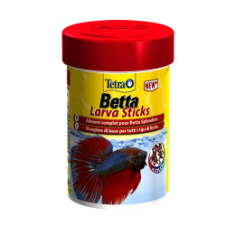 Tetra Betta Larva Sticks pour poissons combattants et tortues aquatiques 85 ml Nourriture poisson