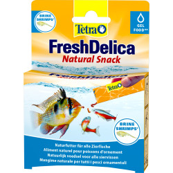 ZO-768673 Tetra Artemias "Brine shrimps" gel treats 16 barritas de 3 g Fresh Delica alimento para peces ornamentales Alimentos