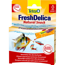 Tetra Friandises Larves de moustiques "Blood-Worms" en gel 16 sticks de 3 g Fresh Delica nourriture pour Poissons d'ornement ...