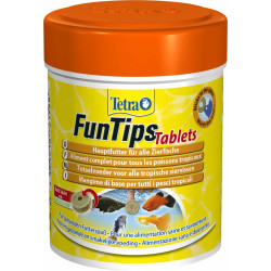 Alimento completo para todos os peixes tropicais 65 g - 150 ml Funtips Tablets ZO-761568 Alimentação