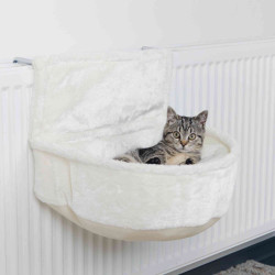 Trixie Lit confort radiateur blanc 45 x 33 cm pour chat couchage chat radiateur