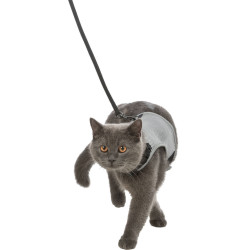 animallparadise Soft harness with 1.20m leash Belly size: 24-42 cm Random colors for cats Harness