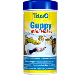 Tetra Guppy Mini Flocken 30g - 100 ml Futter für Guppys, Platys, Mollys, Schwertträger ZO-129047 Essen