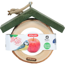 Massief houten appelstandaard voor vogels zolux ZO-170685VER kogel- of vetschijfhouder