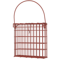 zolux Terracotta-red metal grease loaf holder for birds support ball or grease loaf