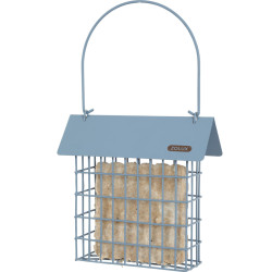 zolux Metal grease loaf holder with storm-blue roof for birds support ball or grease loaf
