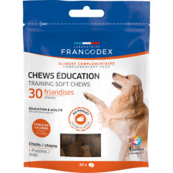 Francodex CHEWS education 30 bocconcini di pollo per cani FR-170425 Crocchette per cani
