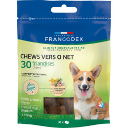 FR-170423 Francodex CHEWS vers o net 30 golosinas para cachorros y perros pequeños Golosinas para perros