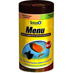 Tetra Menu , aliment complet pour poisson d'ornement 64g/250ml Nourriture poisson