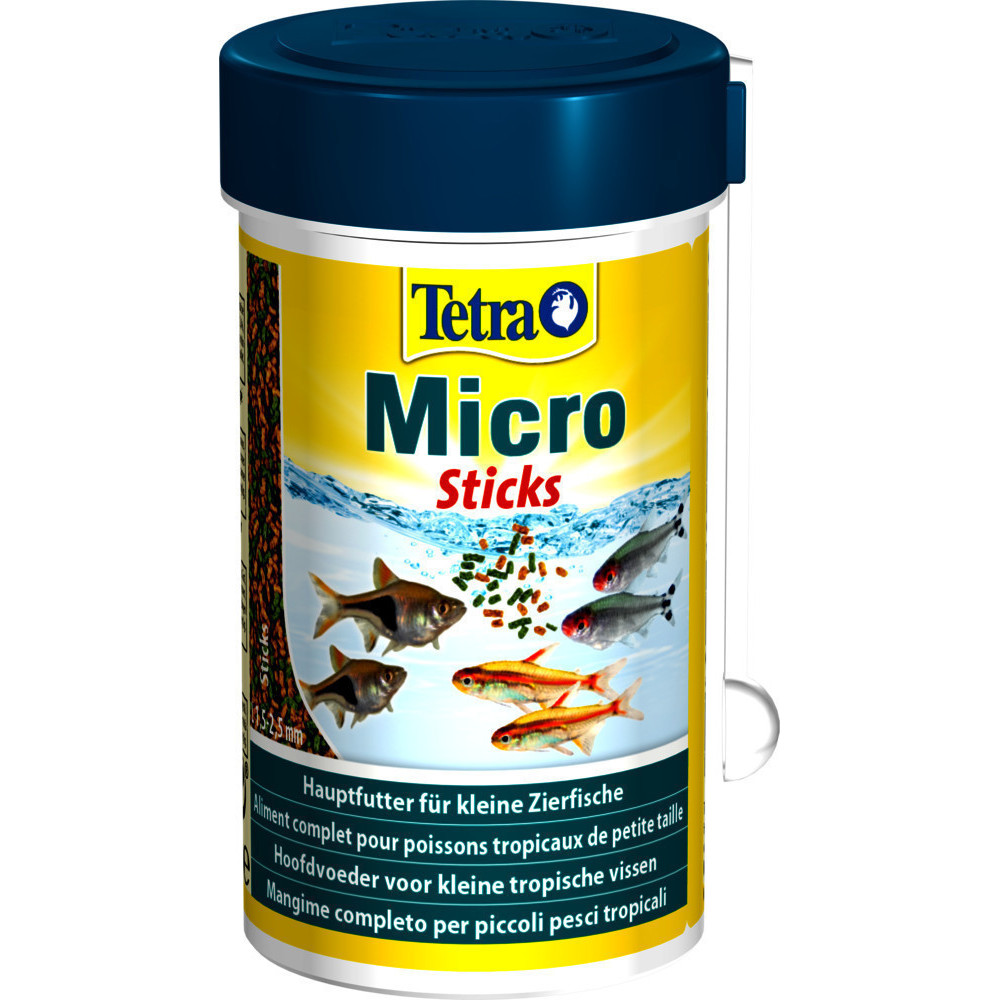 Tetra Micro stick, mangime completo per piccoli pesci tropicali 45g/100ml ZO-277526 Cibo