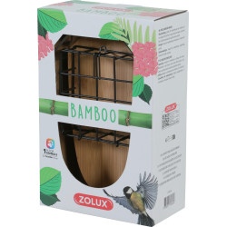 ZO-170634 zolux Soporte para 2 panes de grasa de bambú para pájaros soporte de la bola o de la almohadilla de grasa