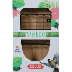 ZO-170634 zolux Soporte para 2 panes de grasa de bambú para pájaros soporte de la bola o de la almohadilla de grasa