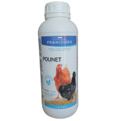FR-174211 Francodex Producto contra el piojo rojo, pounet botella de 1 litro para aves de corral Tratamiento