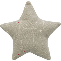 Almofada de Natal com estrelas e erva-dos-gatos 10 cm x 3 cm TR-92527 Catnip, Valeriana, Matatabi