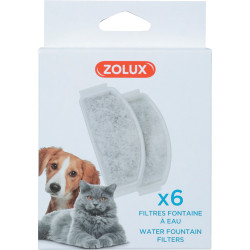 zolux 6 Replacement filters for Zolux 2-litre fountain and Calypso Fountain filter