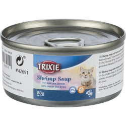 Kip- en garnalensoep 24 x 80 g voor katten Trixie TR-42691-24 Kattensnoepjes