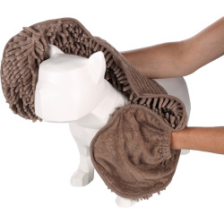 Pakka taupe microvezel absorberende handdoek voor honden Flamingo FL-522583 Bad- en doucheaccessoires