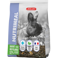 zolux Nutrimeal mangime in pellet per conigli nani a partire dai 6 mesi di età 800g ZO-210197 Cibo per conigli