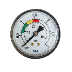 Manómetro para filtro de piscina ligação traseira rosca de 1/8 polegadas JB-MPISA50-030-1/8 Medidor de pressão