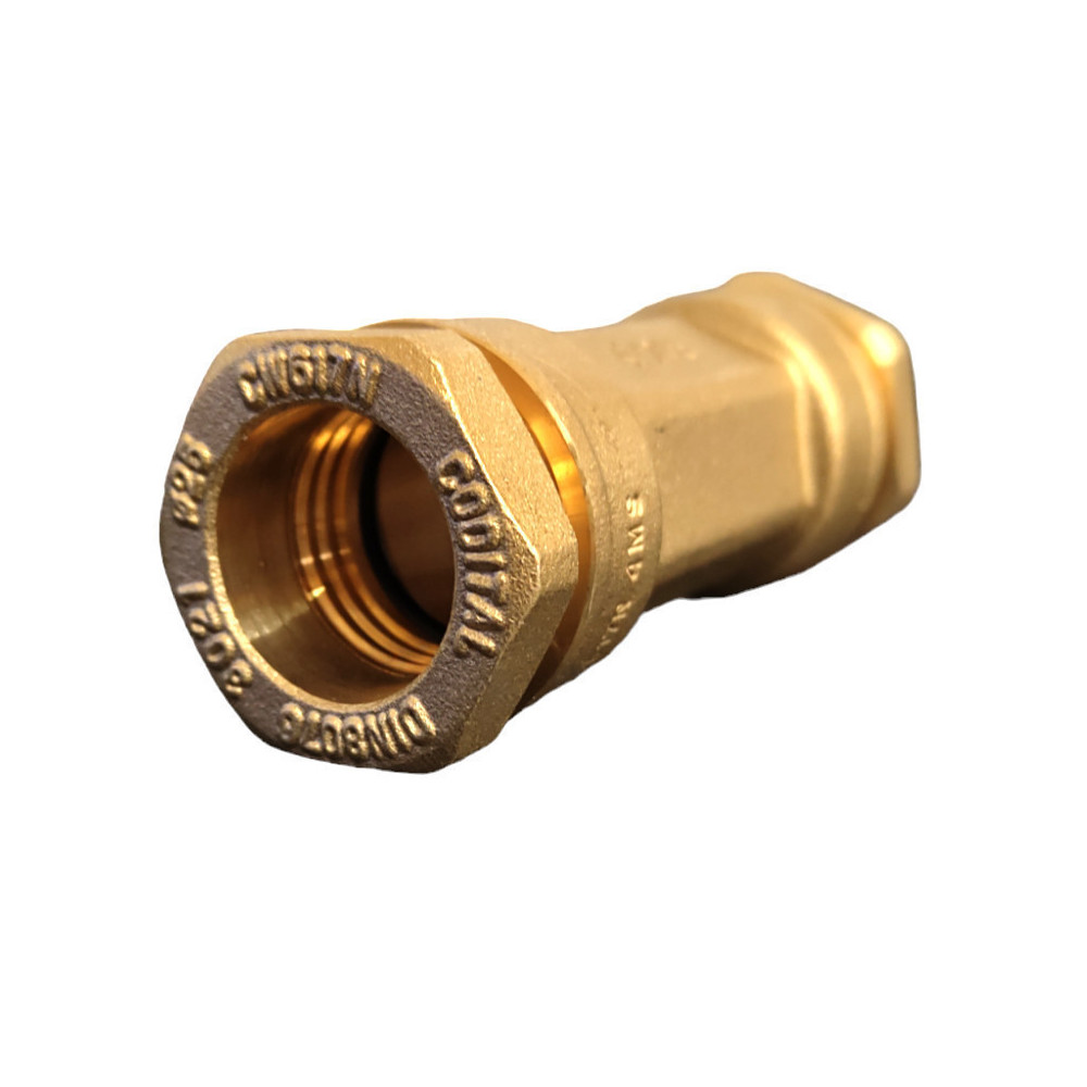 CODITAL Repair sleeve without stop ø 32 brass fitting