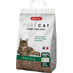 zolux PureCat 8 L (5.66 kg) wood pellet litter for cats Litter