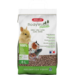 zolux Rodywood Rodent Litter Pellets 8 L, 5.64 kg Litter and shavings for rodents