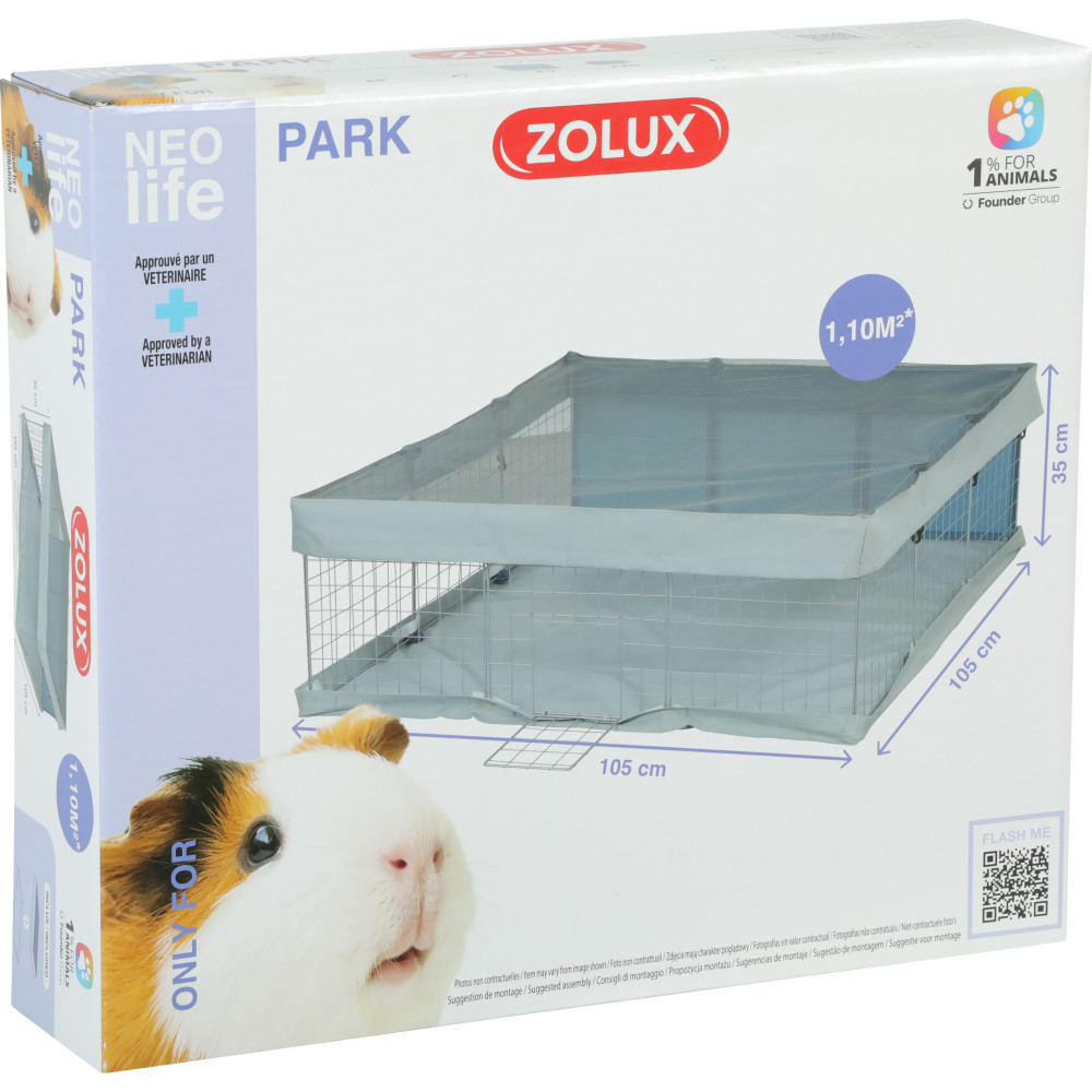 ZO-275009 zolux Neopark para cobayas superficie 1,10m² Recinto