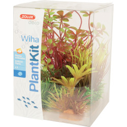 Wiha n°4 sztuczne rośliny 3 sztuki H 14 cm Plantkit dekoracja akwarium ZO-352143 zolux