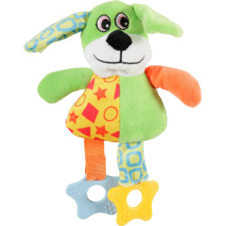 zolux PUPPY Chien plush toy, green, 23 cm, for puppies. Plush for dog