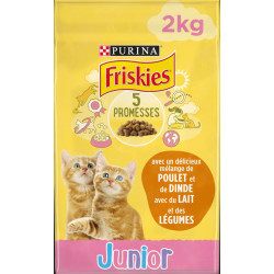 FRISKIES Gemengde Kip, Kalkoen en Melk Brokken voor Kittens Purina NP-154154 Kattenvoer