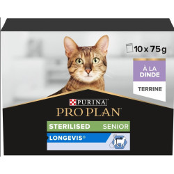 10 saszetek 75 g terriny z indyka dla sterylizowanych kotów seniorów Proplan NP-180810 Purina