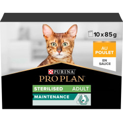NP-771186 Purina 10 sobres de 85 g de pollo en salsa para gatos esterilizados proplan Pâtée - émincés chat