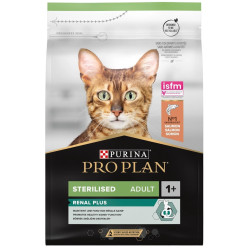 Purina Dry cat food RENAL PLUS, Rich in Salmon 3 kg proplan Croquette chat