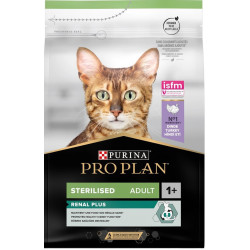 Purina rENAL PLUS Proplan 3kg turkey kibble for sterilized cats Croquette chat