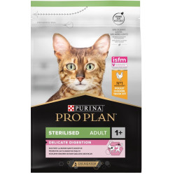 Purina Trockenfutter für sterilisierte Katzen DELICATE DIGESTION mit Huhn 3kg PROPLAN NP-520027 Croquette chat