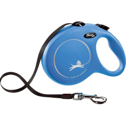 Flexi 8-meter webbing leash L Max 50 KG blue dog leash Laisse enrouleur chien