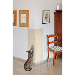 Flamingo Sisal Cat Scraper Board, Beige 28 x 52 cm + erba gatta. FL-5346242 Grattatoi e tiragraffi