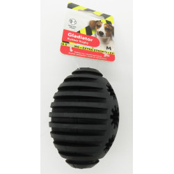 Speelgoedbal met traktatiehouder voor honden, zwart 10 cm rubber Flamingo FL-519725 Beloningsspelletjes snoep
