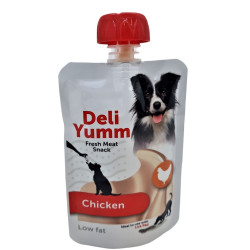 Flamingo Hundeleckerli Flasche 90 g, Geschmack Huhn für Hunde FL-520654 Paté und Geschnetzeltes für Hunde