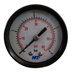 ABS droge manometer ø 50 mm axiaal 1/4 inch 0 - 4 bar Mt bk SO-MSA50/040 Drukmeter