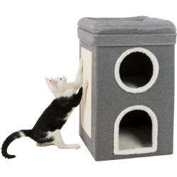 Trixie Cat Tower Saul. 39 x 39 x 64 cm. Farbe grau. TR-44433 Schlafen