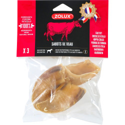 zolux 3 pezzi di zoccoli di vitello per cani ZO-482831 Caramelle masticabili