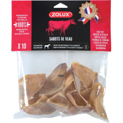 ZO-482832 zolux Pezuñas de ternera 10 piezas golosinas para perros Caramelos masticables