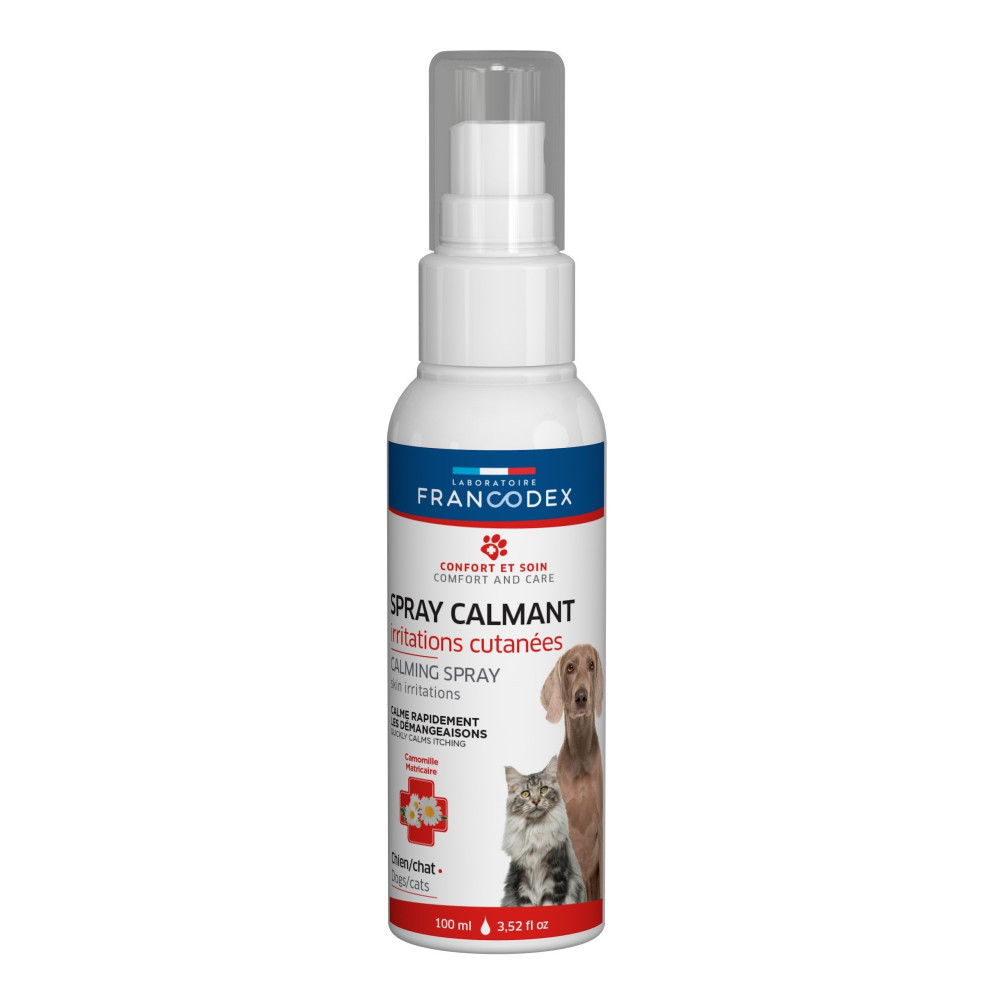 Francodex Beruhigungsspray Hautreizungen 100 ml, für Katzen und Hunde FR-175411 Hygiene und Gesundheit des Hundes