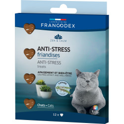 FR-170270 Francodex Golosinas antiestrés en forma de corazón x12 para gatos Golosinas para gatos