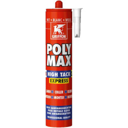 Griffon POLY MAX HIGH TACK EXPRESS polymer putty - 435 g - white sealant or silicone