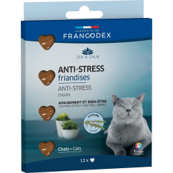 FR-170270 Francodex Golosinas antiestrés en forma de corazón x12 para gatos Golosinas para gatos